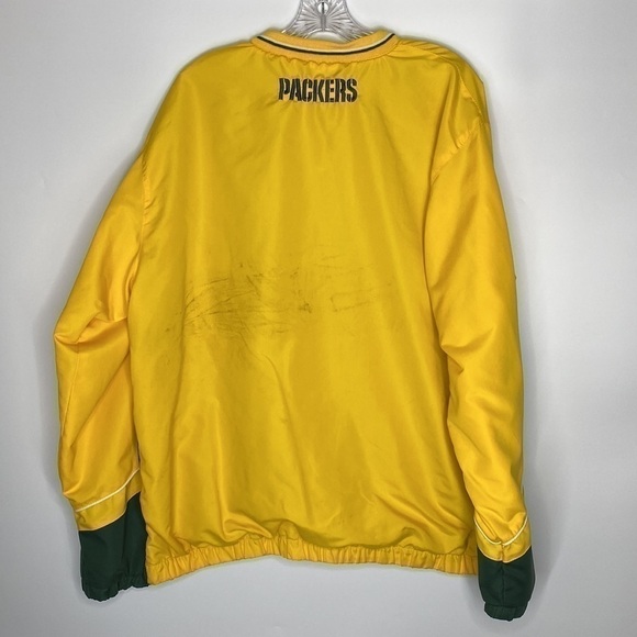 Vintage NFL Green Bay Packers Yellow Pullover Jacket Size Large - Picture 2 of 11